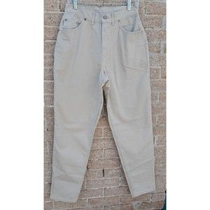Vintage‎ CHIC Women's Tapered Pants Sz 10 Avg Beige High Rise USA Made Retro